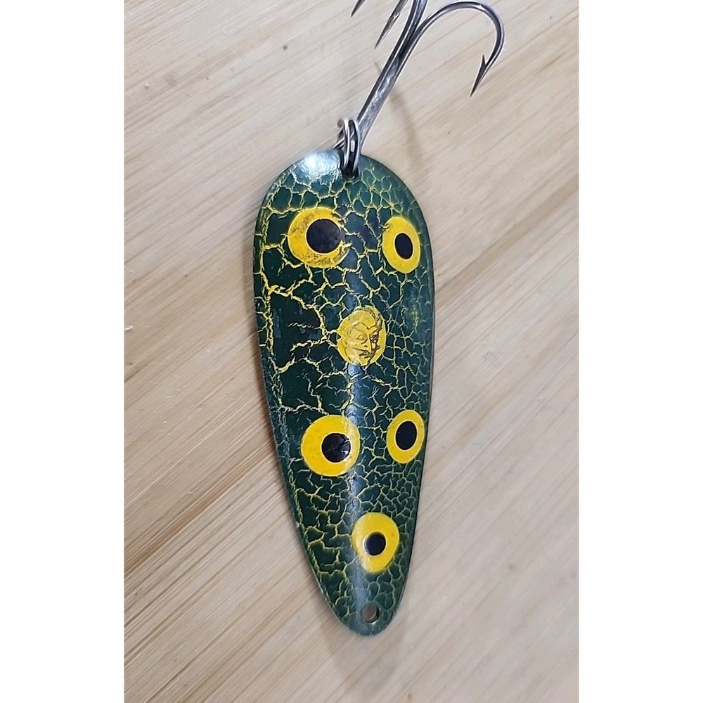 Vintage Eppinger Dardevle IMP Spoon Green Yellow‎